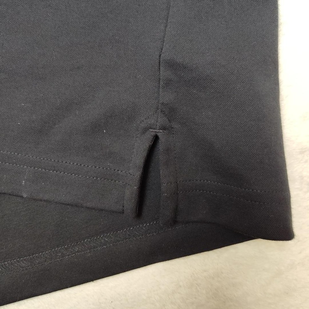 Travis Mathew Polo Shirt Mens Large Black Striped Pima Cotton Pocket Collared - Picture 4 of 11